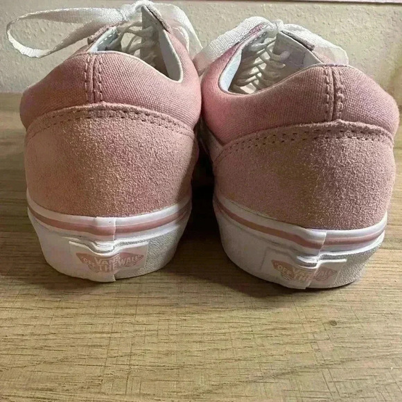 VANS Old Skool Pink Suede Canvas Lace Up Low Top Skate Shoes 5 M 6.5 W - Picture 3 of 7